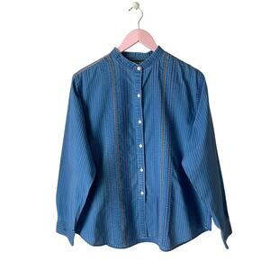Blue Striped Women's Top